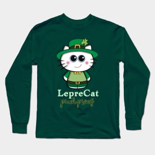 Saint Patrick’s Day Pinch Proof - LepreCat Long Sleeve T-Shirt